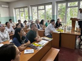 Schulung der Mitarbeiterinnen und Mitarbeiter der Augenabteilung an der Karabolo Klinik in Duschanbe